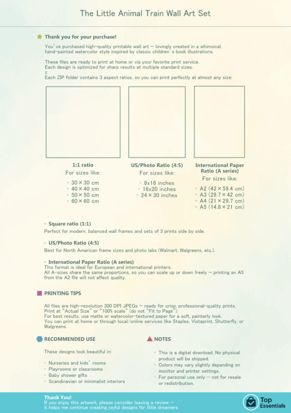 Watercolor Leopard Train Wagon Print – Safari Nursery Wall Art for Kids